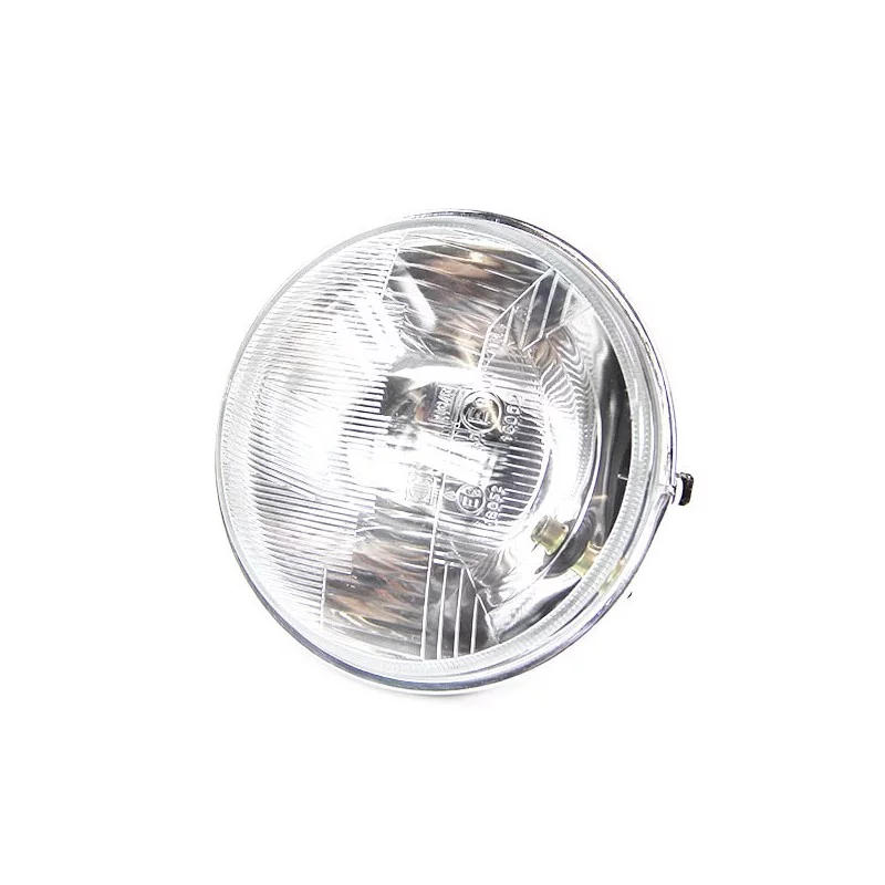 H4 repro round headlight optics with aluminum strapping D6115