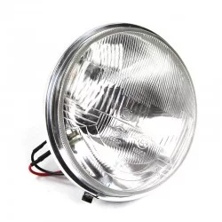 H4 repro round headlight optics with aluminum strapping D6115