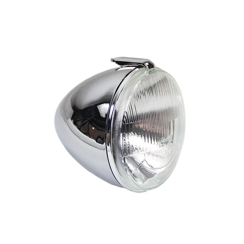 Complete round headlight H4 + chrome bowl CIBIE D6120