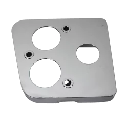 Left rear lamp base, chrome...