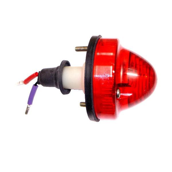 2-wire red round rear light