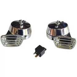 Set of 2 chrome 12V horns...