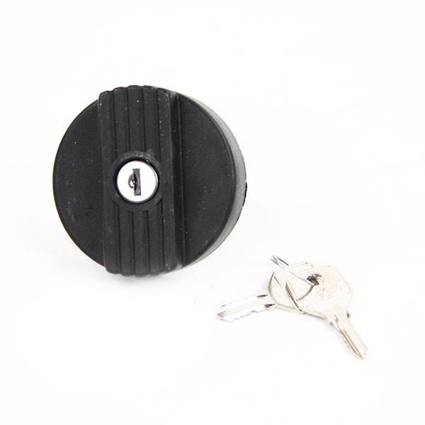 Fuel cap with adaptable key