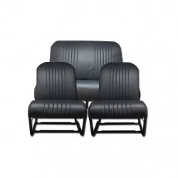 Seat covers 2CV DYANE ACADIANE - Perforated black skai with sides symetrical kit