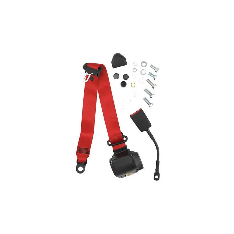 RED front seat belt with retractor (4 points) Locking system 30cm U810080-RG