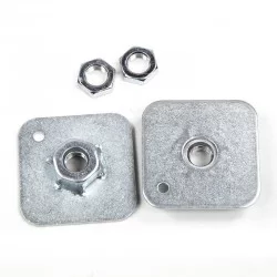 Pair of belt mounting plates with nuts U810620