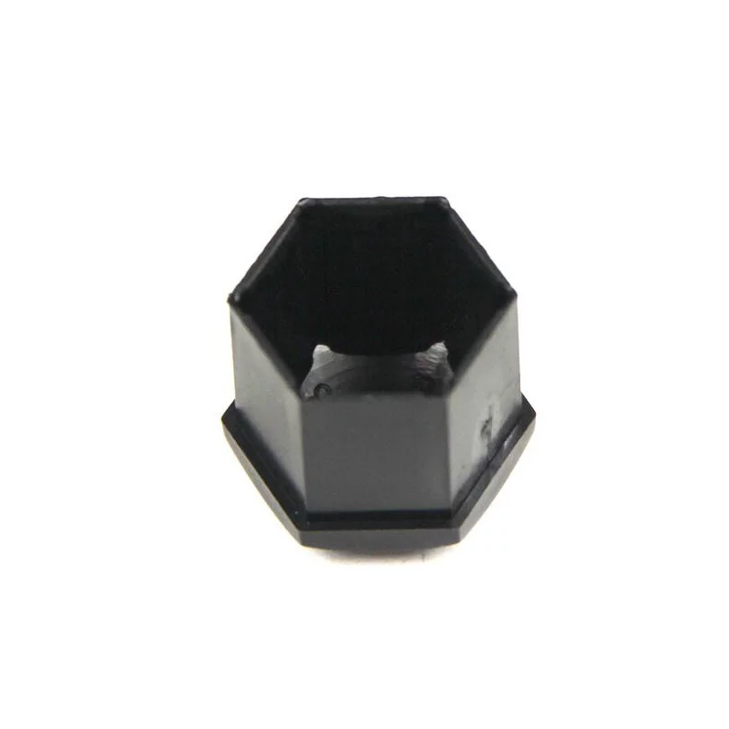 Cache-écrou de roue en plastique noir (tête hexagonale 19...