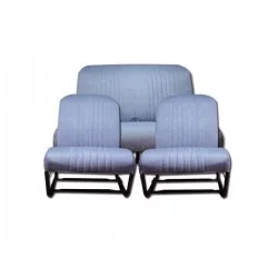 Seats upholstery 2CV DYANE ACADIANE Skaï Denim Blue Jean with sides D15