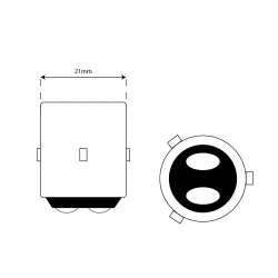 Bulb 3 pins 35/35w white 12V U225090