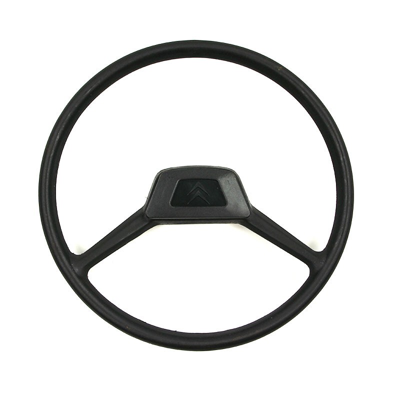2-spoke black steering wheel