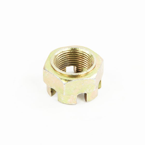 Slotted hex cardan nut