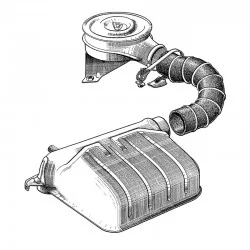 Boitier filtre à air Ami 6 3ème modèle D5638