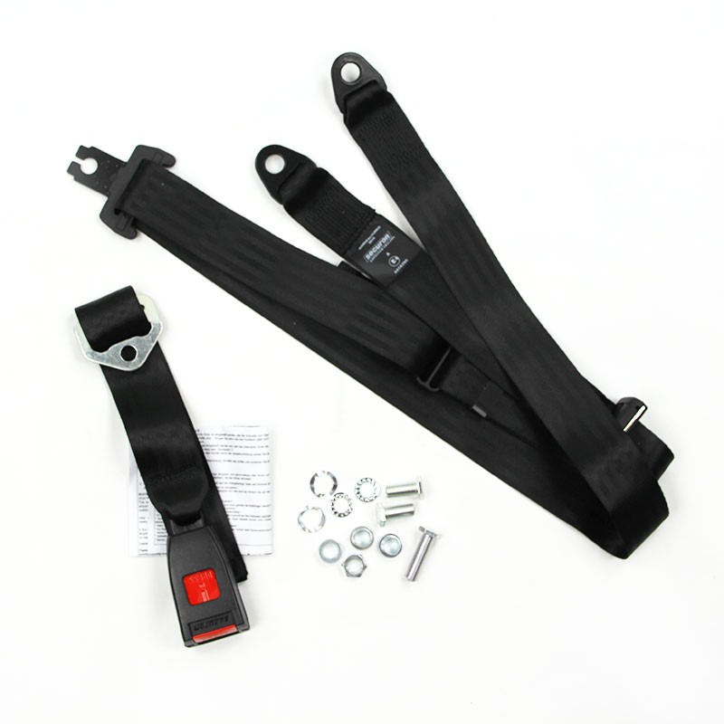 Static BLACK rear seat belt...