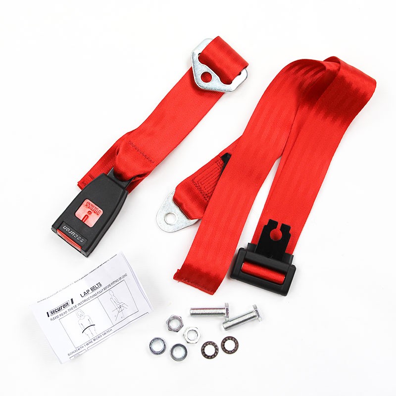Static RED rear seat belt...