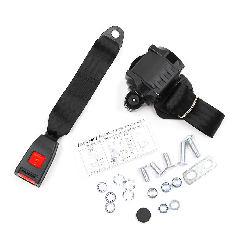 Black rear seat belt with...