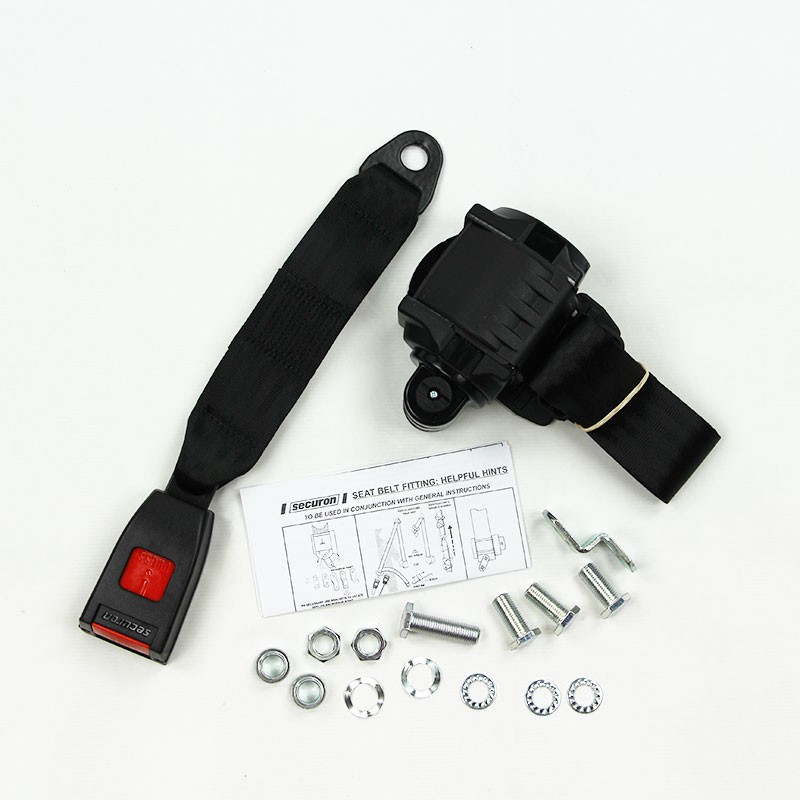 Black rear seat belt with...