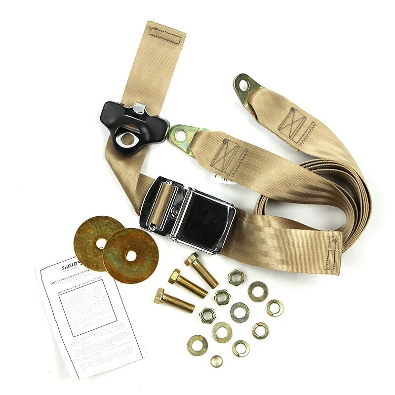 Ceinture style WOB 3 points gauche ou droite beige U810420-BG