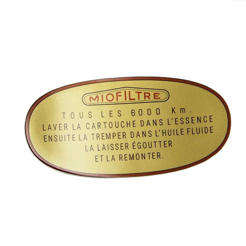 Auto-collant miofiltre pour filtre à air gris DS jusque 1965 DS892022