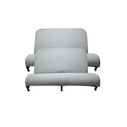 Kit 2 banquettes avec rabats velours Gris Charleston