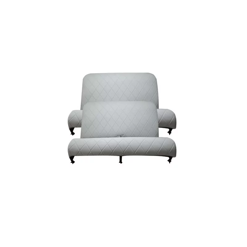 Kit 2 banquettes avec rabats velours Gris Charleston