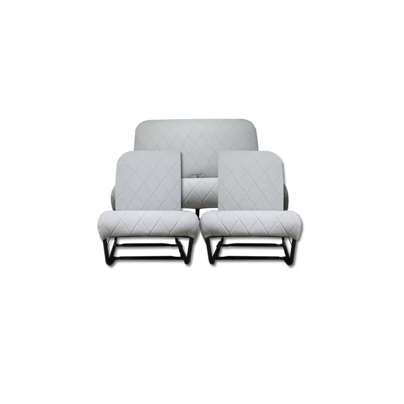 Kit asymétrique avec rabats velours Gris Charleston
