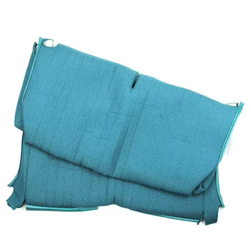 Paires de housses tissu diamanté vert pour 2 banquettes