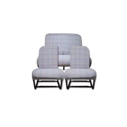 Asymmetric kit with tartan...