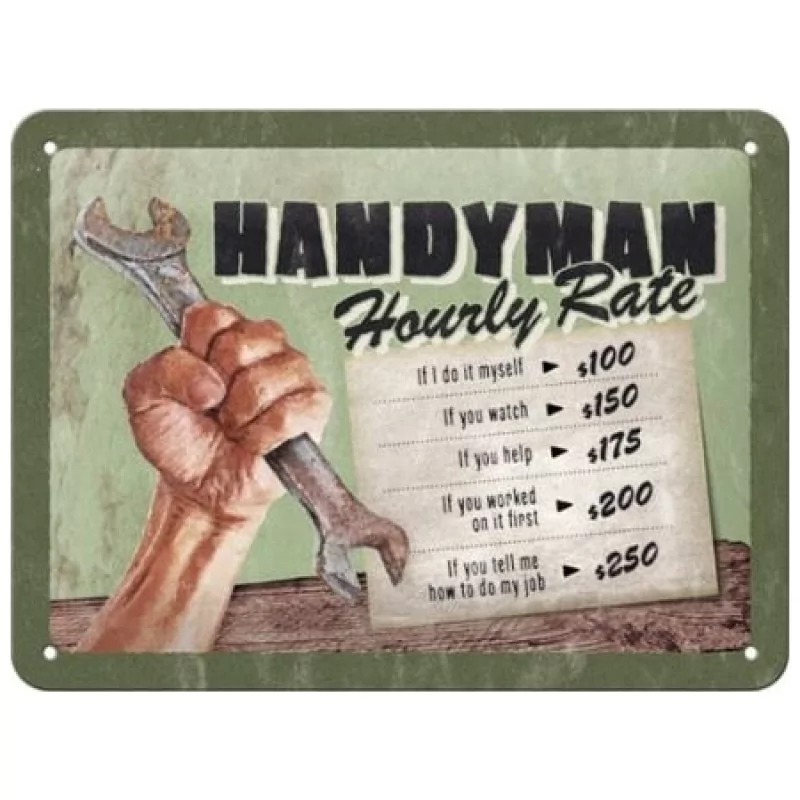 U952185 Tôle peinte emboutie 15x20cm Handyman Hourly Rate