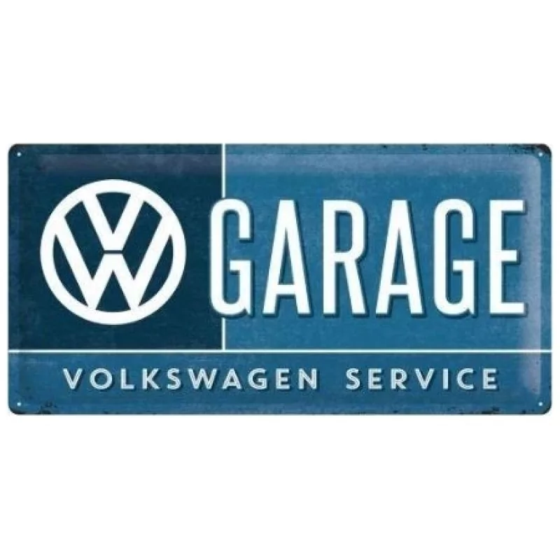 U952451 Tôle peinte emboutie 25x50cm VW Garage